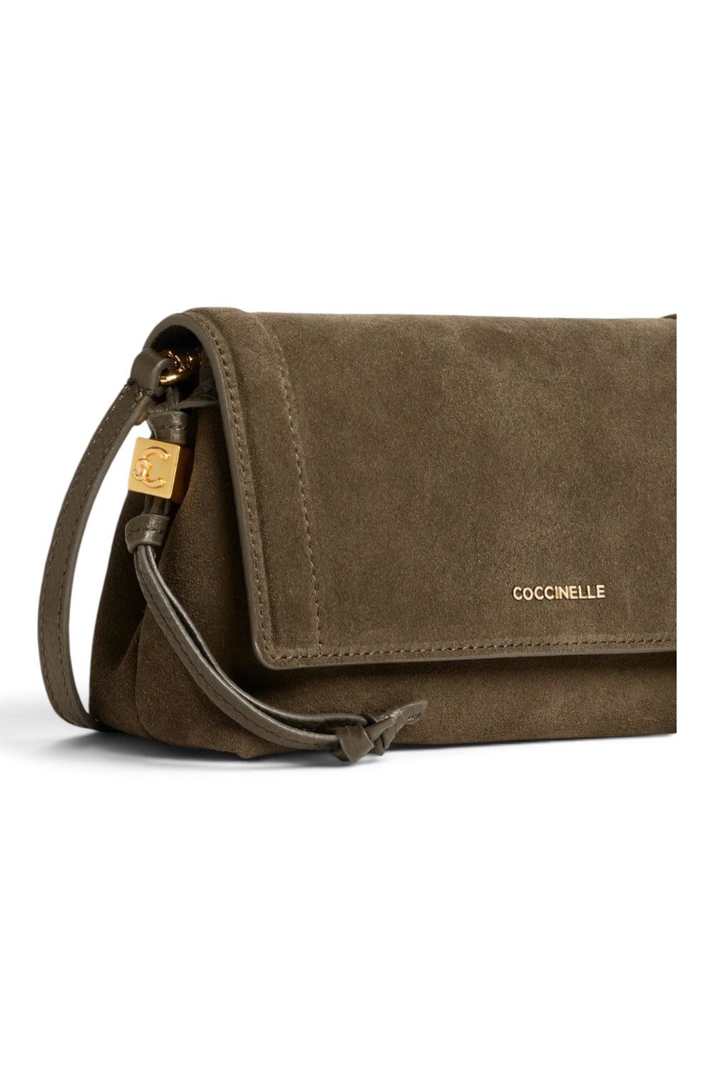 Borsa donna Coccinelle  Thess suede fango 