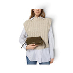 Borsa donna Coccinelle  Thess suede fango 
