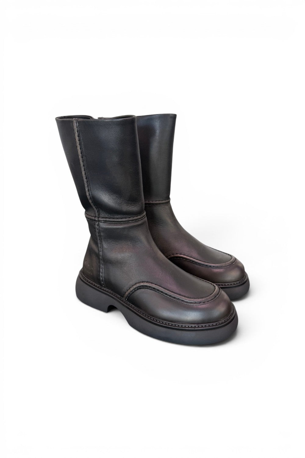 Stivale donna 3/4 Copenaghen studios pelle nera<BR/> 