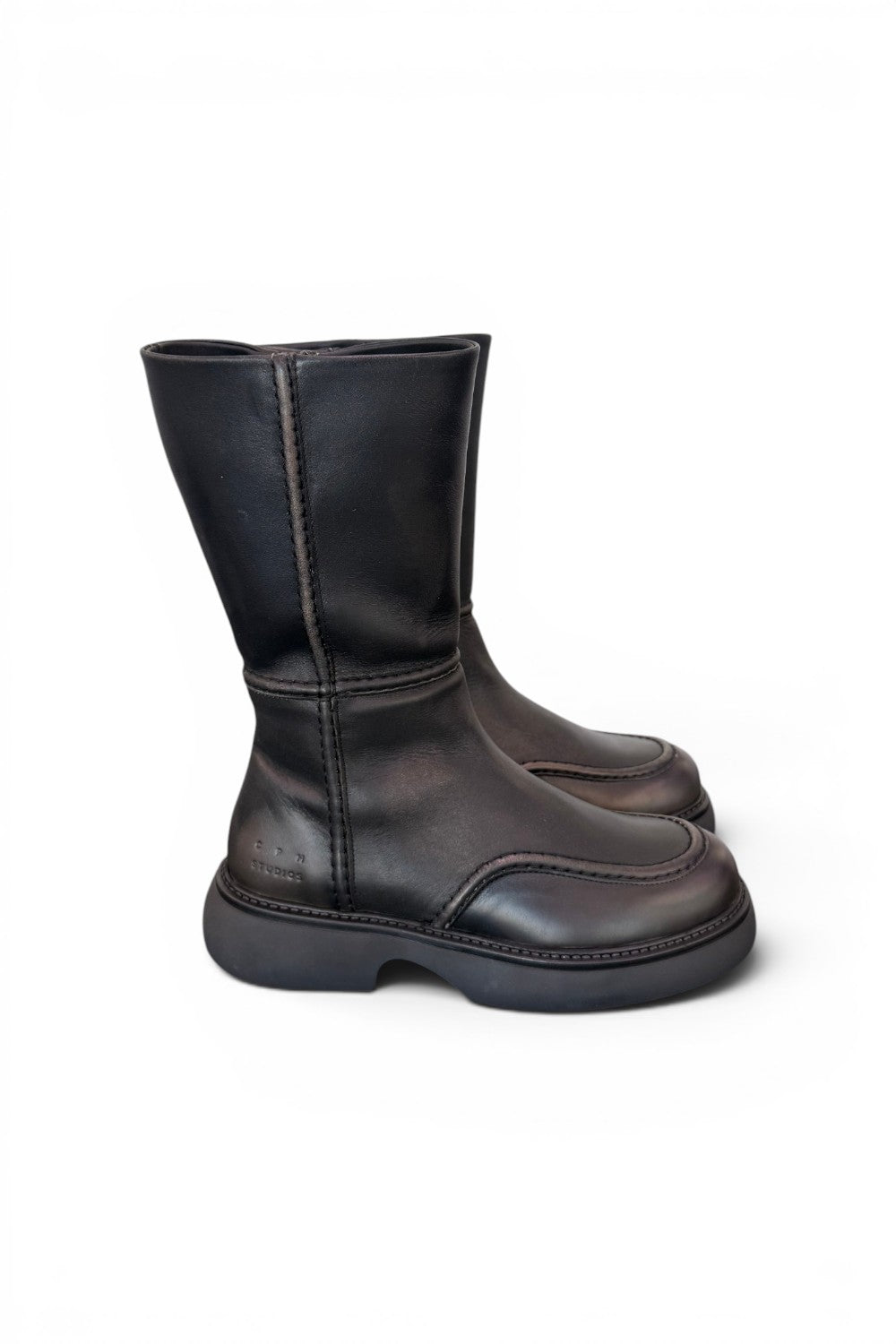 Stivale donna 3/4 Copenaghen studios pelle nera<BR/> 