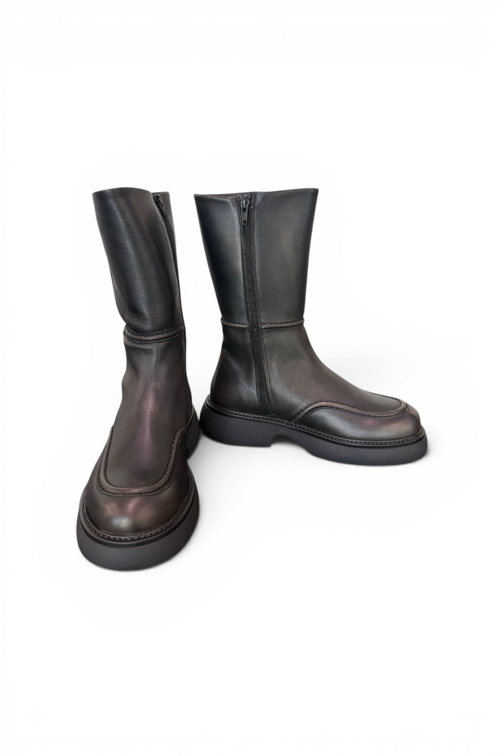 Stivale donna 3/4 Copenaghen studios pelle nera<BR/> 