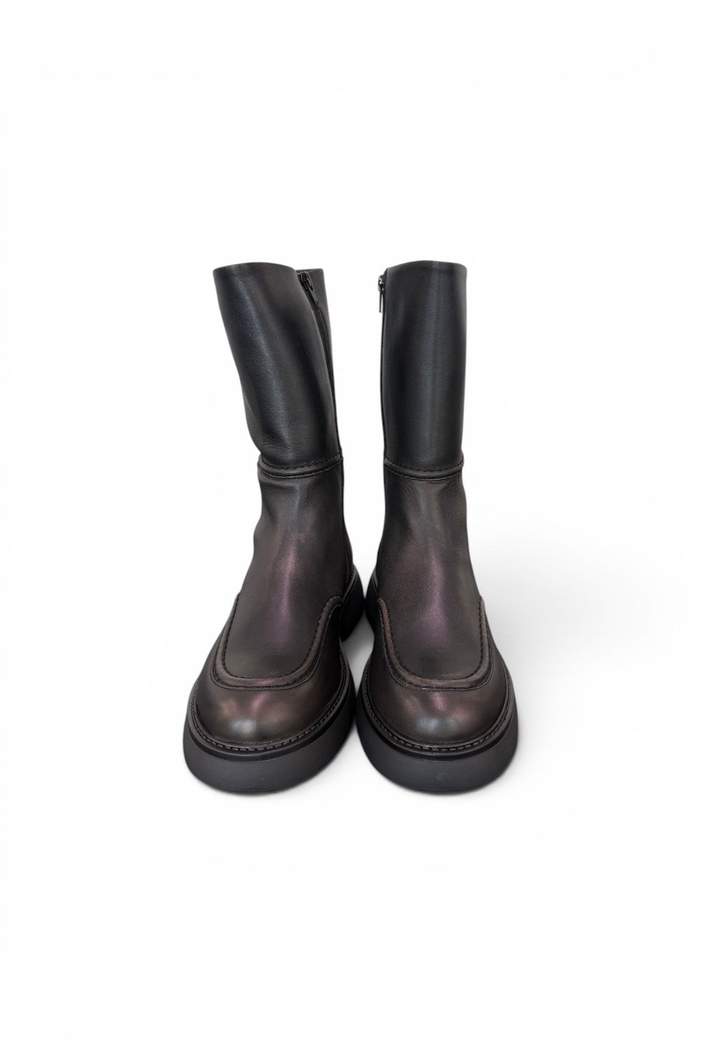 Stivale donna 3/4 Copenaghen studios pelle nera<BR/> 