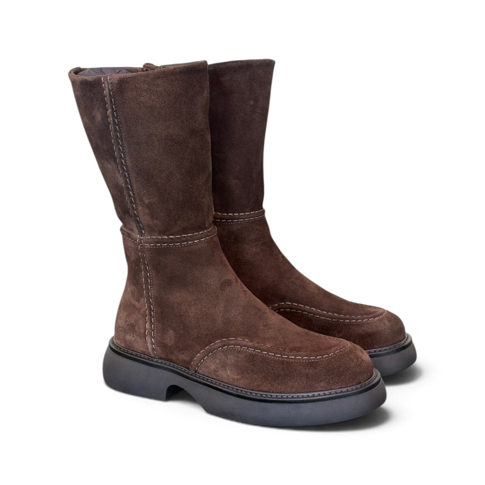 Stivale Donna 3/4 Copenaghen Studios camoscio testa di moro<BR/> 
