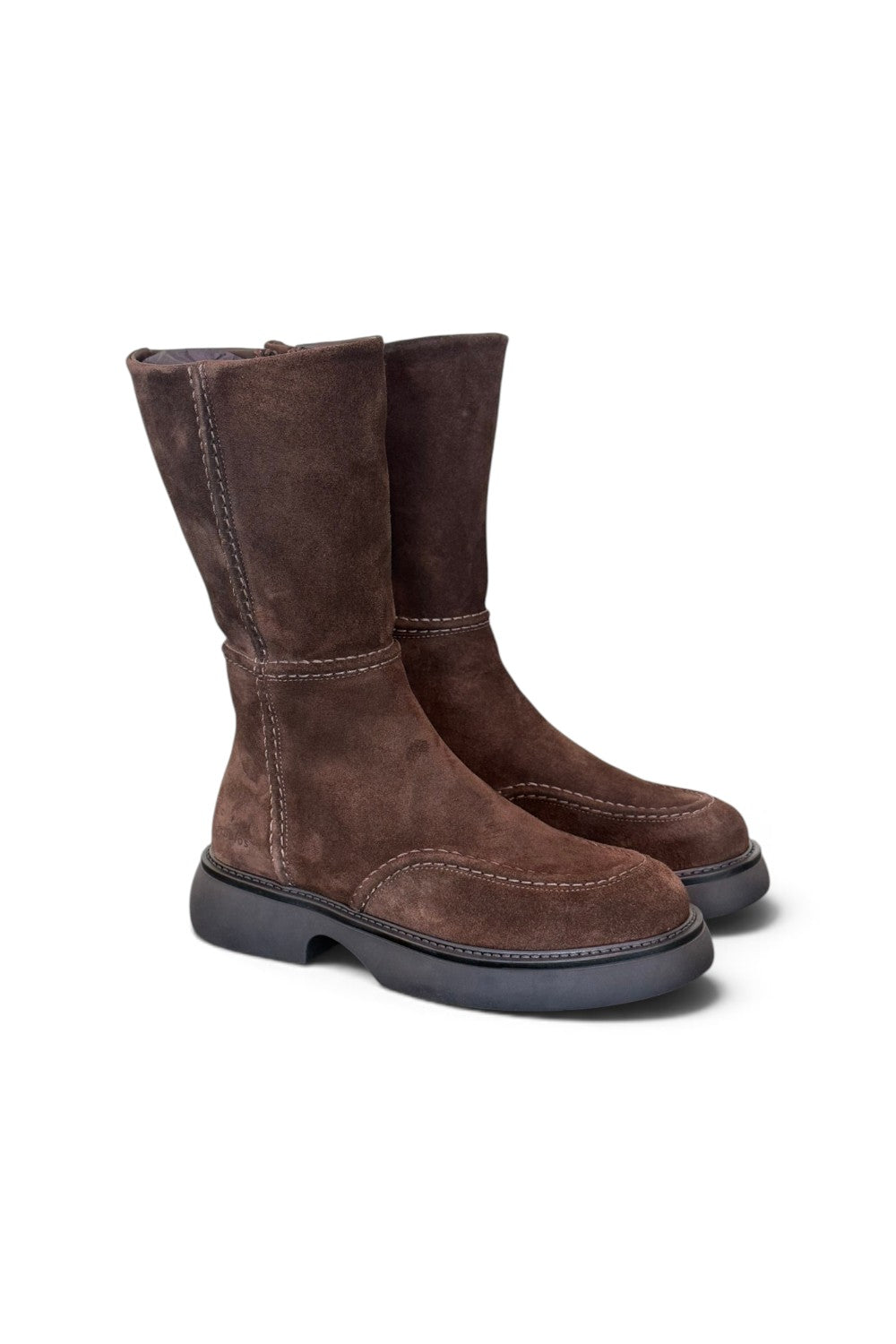 Stivale Donna 3/4 Copenaghen Studios camoscio testa di moro<BR/> 