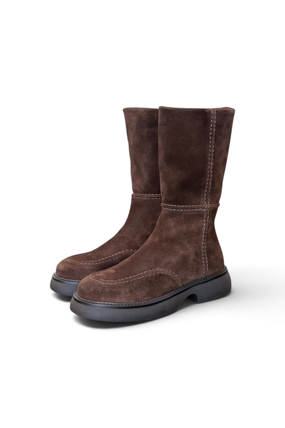 Stivale Donna 3/4 Copenaghen Studios camoscio testa di moro<BR/> 