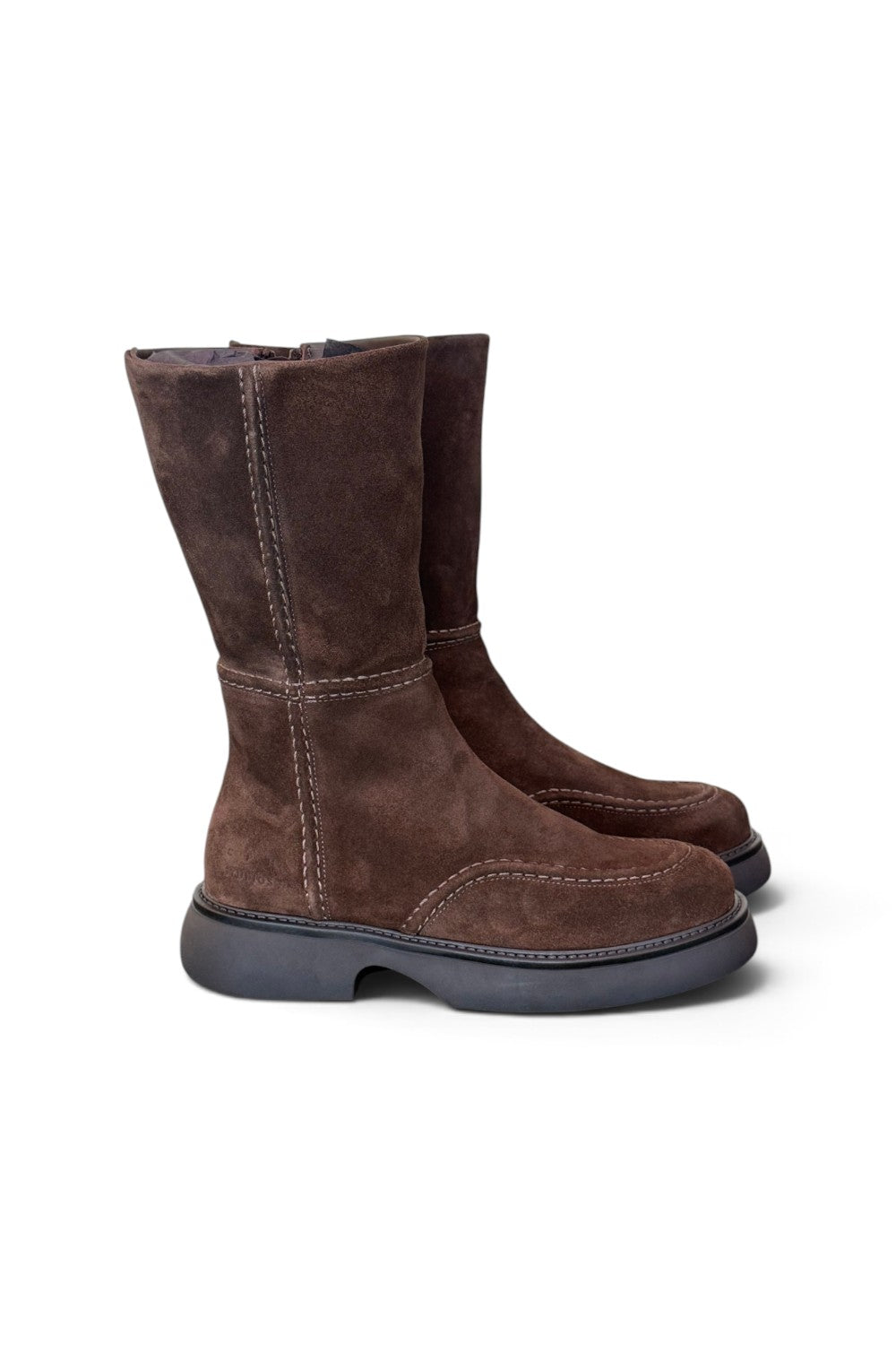 Stivale Donna 3/4 Copenaghen Studios camoscio testa di moro<BR/> 