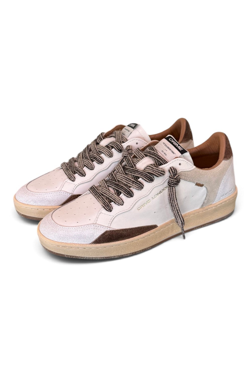 Sneaker uomo Crime London Chelsea cool white brown 