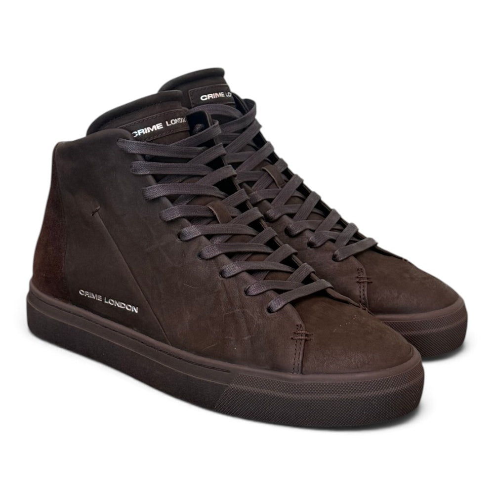 Sneaker alta uomo Crime London suede marrone 