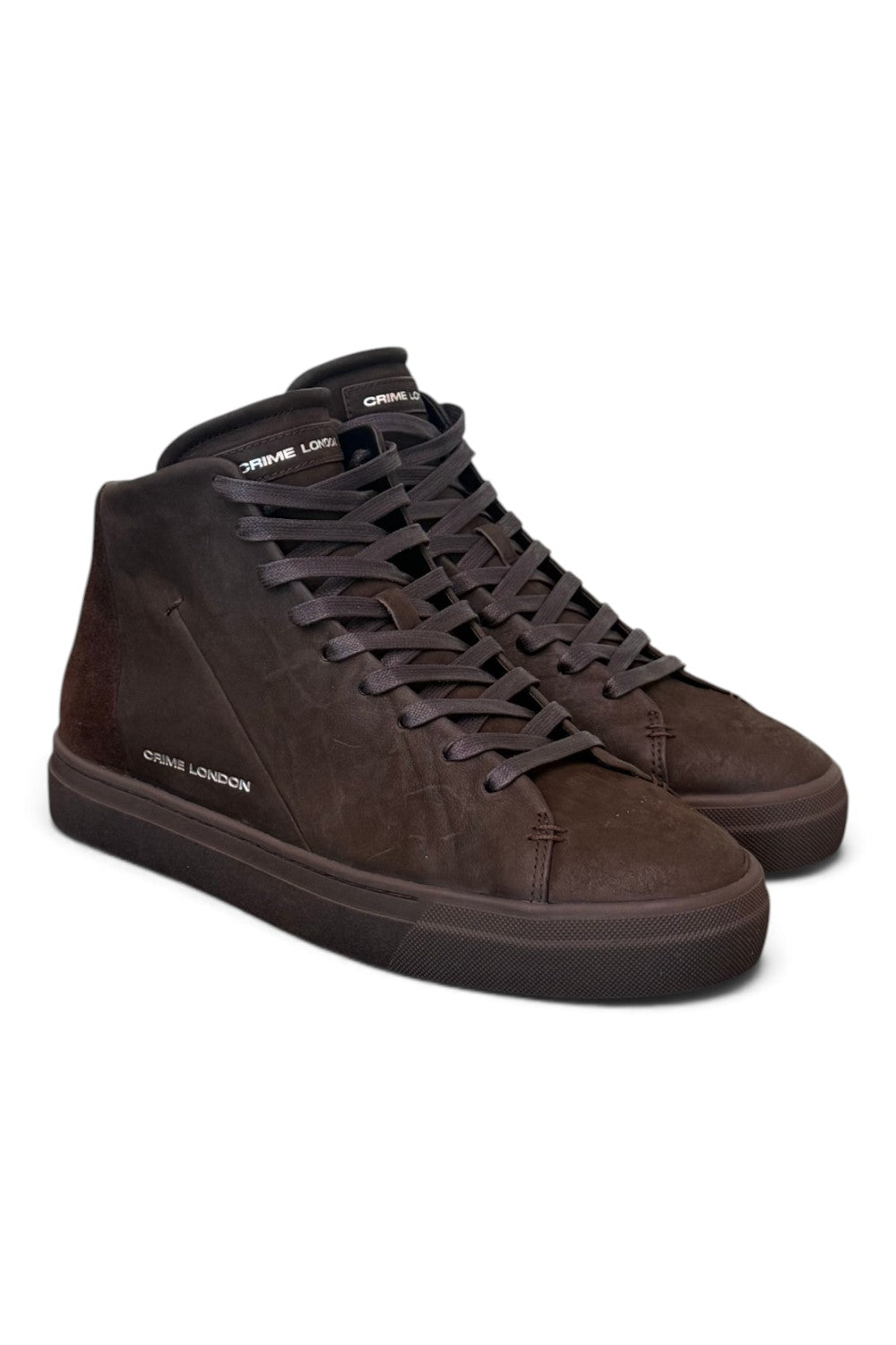 Sneaker alta uomo Crime London suede marrone 