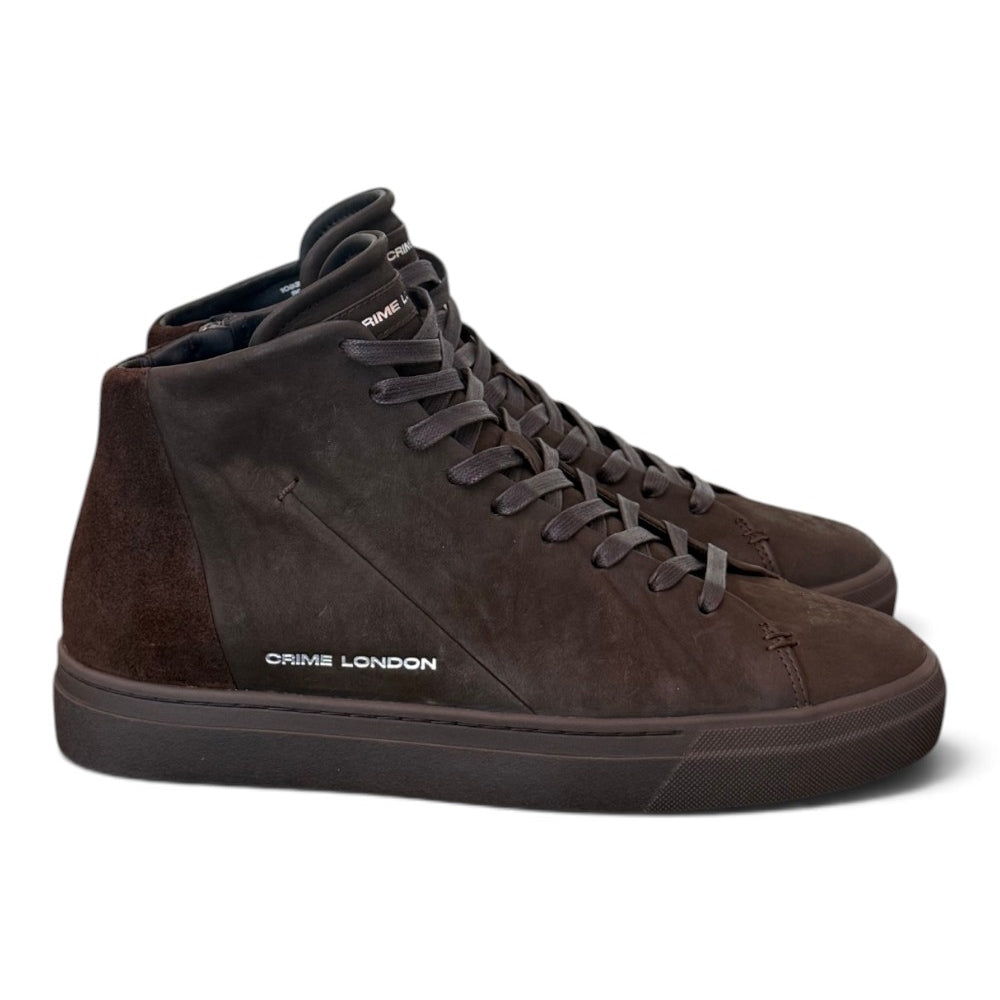 Sneaker alta uomo Crime London suede marrone 