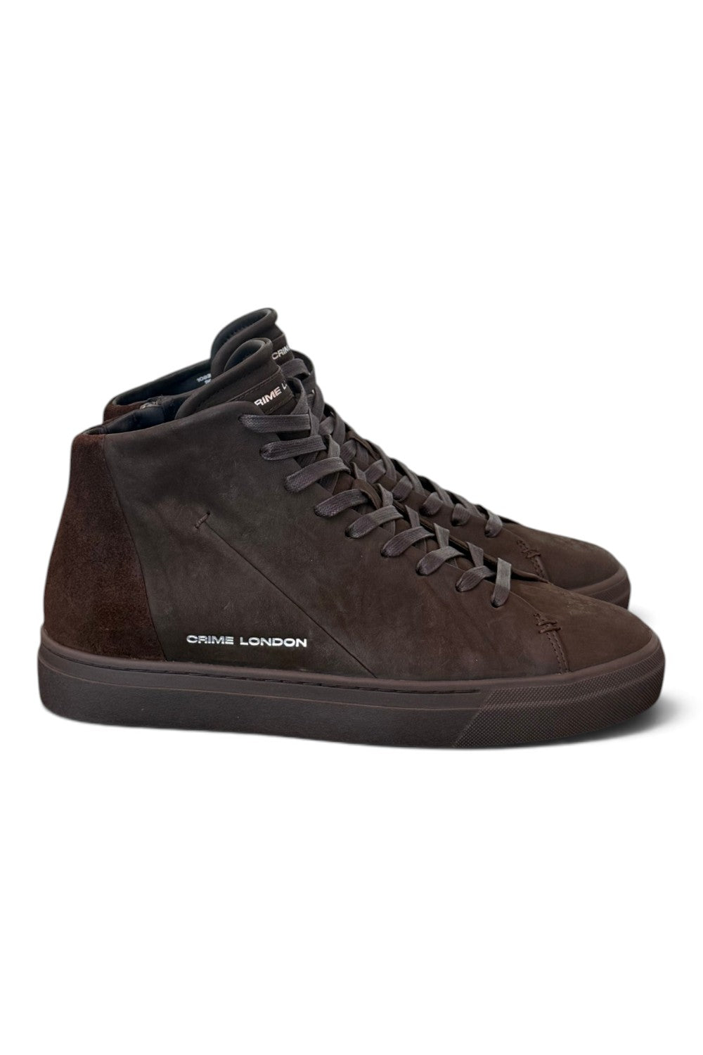 Sneaker alta uomo Crime London suede marrone 