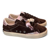 Sneaker donna Crime London testa di moro suede 