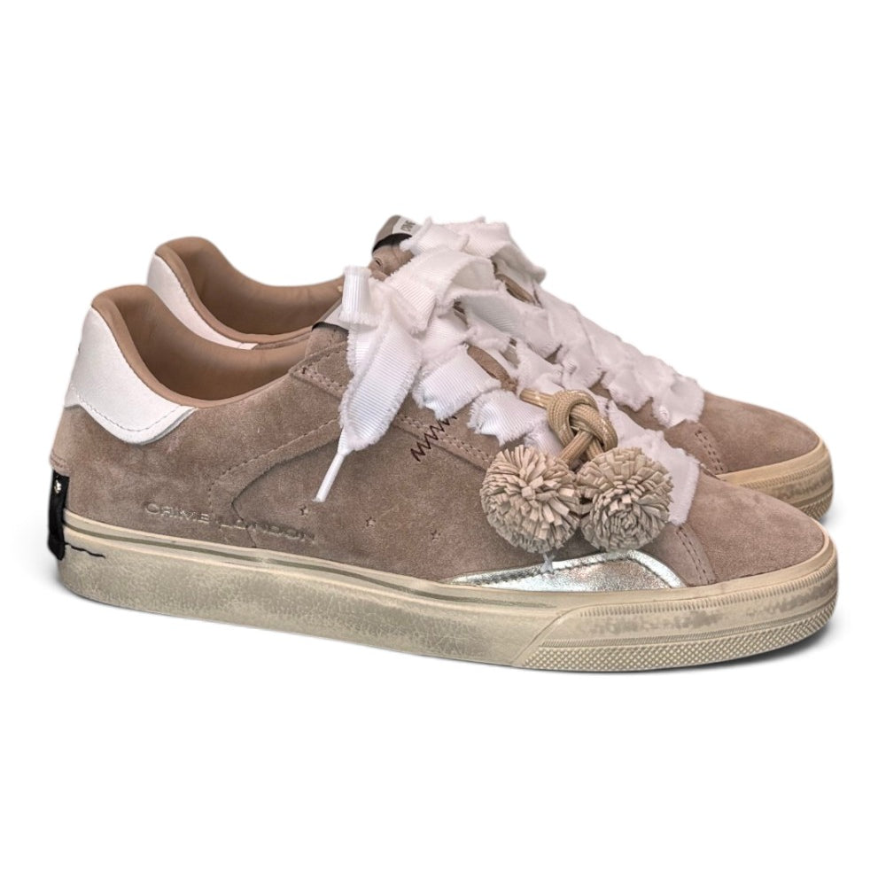 Sneaker donna Crime London Deconstructed suede beige 