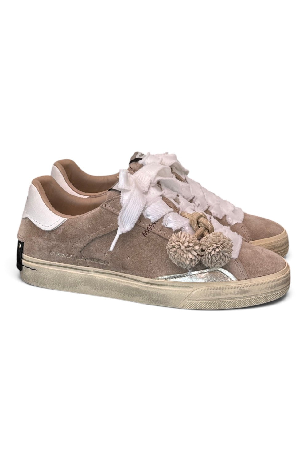 Sneaker donna Crime London Deconstructed suede beige 
