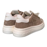 Sneaker donna Crime London suede beige zeppa 