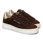 Sneaker donna Crime London suede testa di moro zeppa 