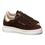 Sneaker donna Crime London suede testa di moro zeppa 