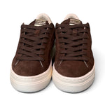 Sneaker donna Crime London suede testa di moro zeppa 