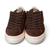 Sneaker donna Crime London suede testa di moro zeppa 