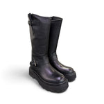 Biker fibbie slash Cult pelle nera <BR/> 