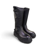 Biker fibbie slash Cult pelle nera <BR/> 
