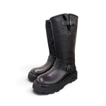 Biker fibbie slash Cult pelle nera <BR/> 