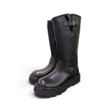 Biker fibbie slash Cult pelle nera <BR/> 