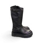 Biker fibbie slash Cult pelle nera <BR/> 