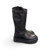Biker fibbie slash Cult pelle nera <BR/> 