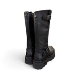 Biker fibbie slash Cult pelle nera <BR/> 