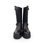 Biker fibbie slash Cult pelle nera <BR/> 