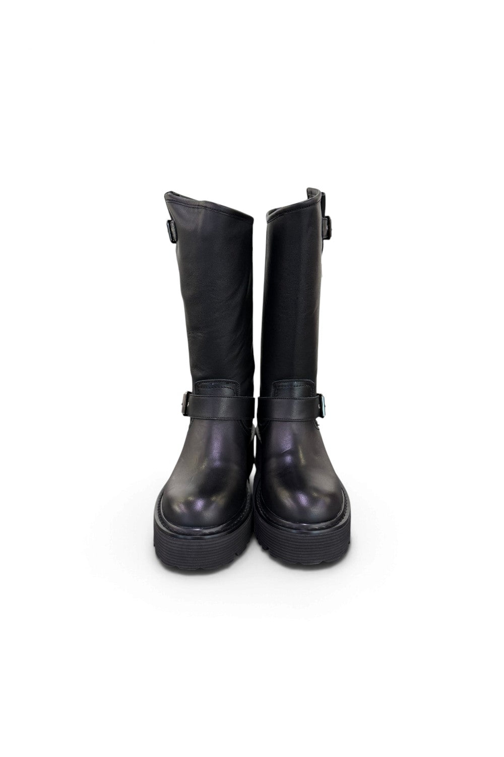 Biker fibbie slash Cult pelle nera <BR/> 