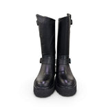 Biker fibbie slash Cult pelle nera <BR/> 
