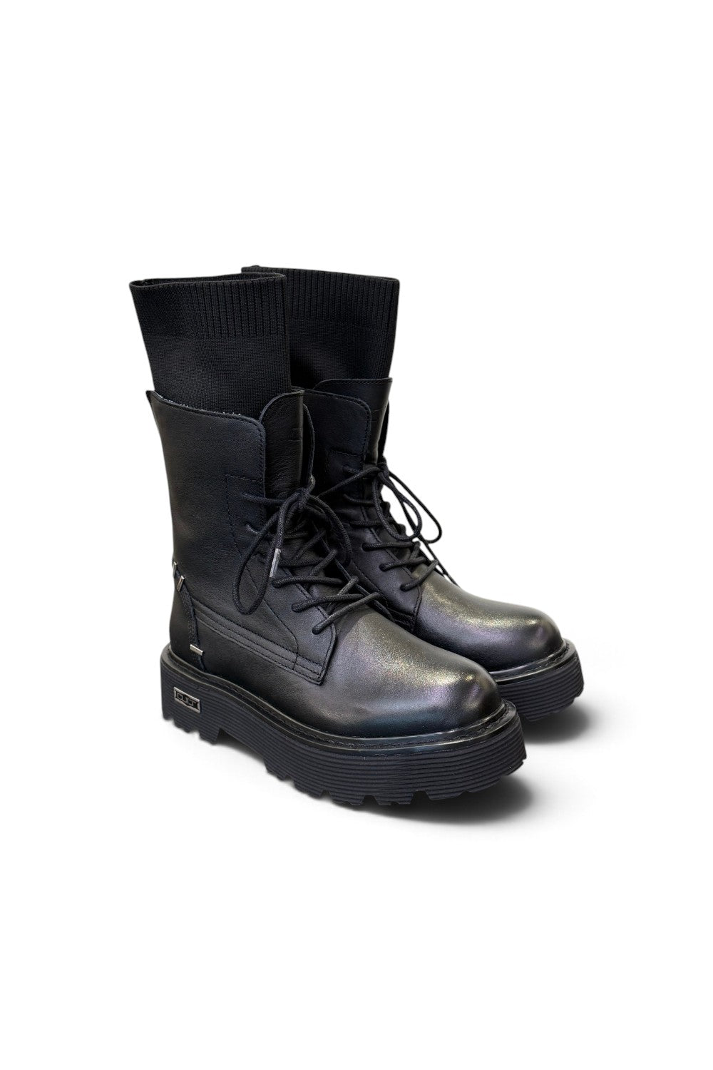 Anfibio slash Cult pelle nera CLW4828<BR/> 