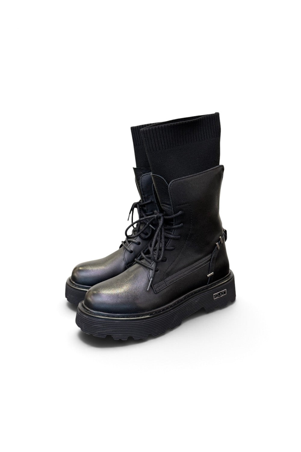 Anfibio slash Cult pelle nera CLW4828<BR/> 