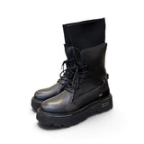 Anfibio slash Cult pelle nera CLW4828<BR/> 