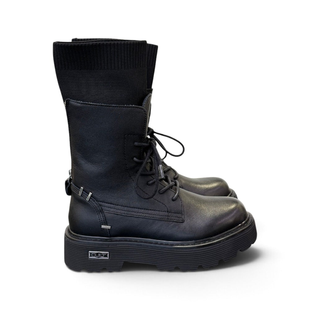 Anfibio slash Cult pelle nera CLW4828<BR/> 