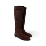 Stivalte cavallerizzo tubo in camoscio pepe Elisa Lanci<BR/> 