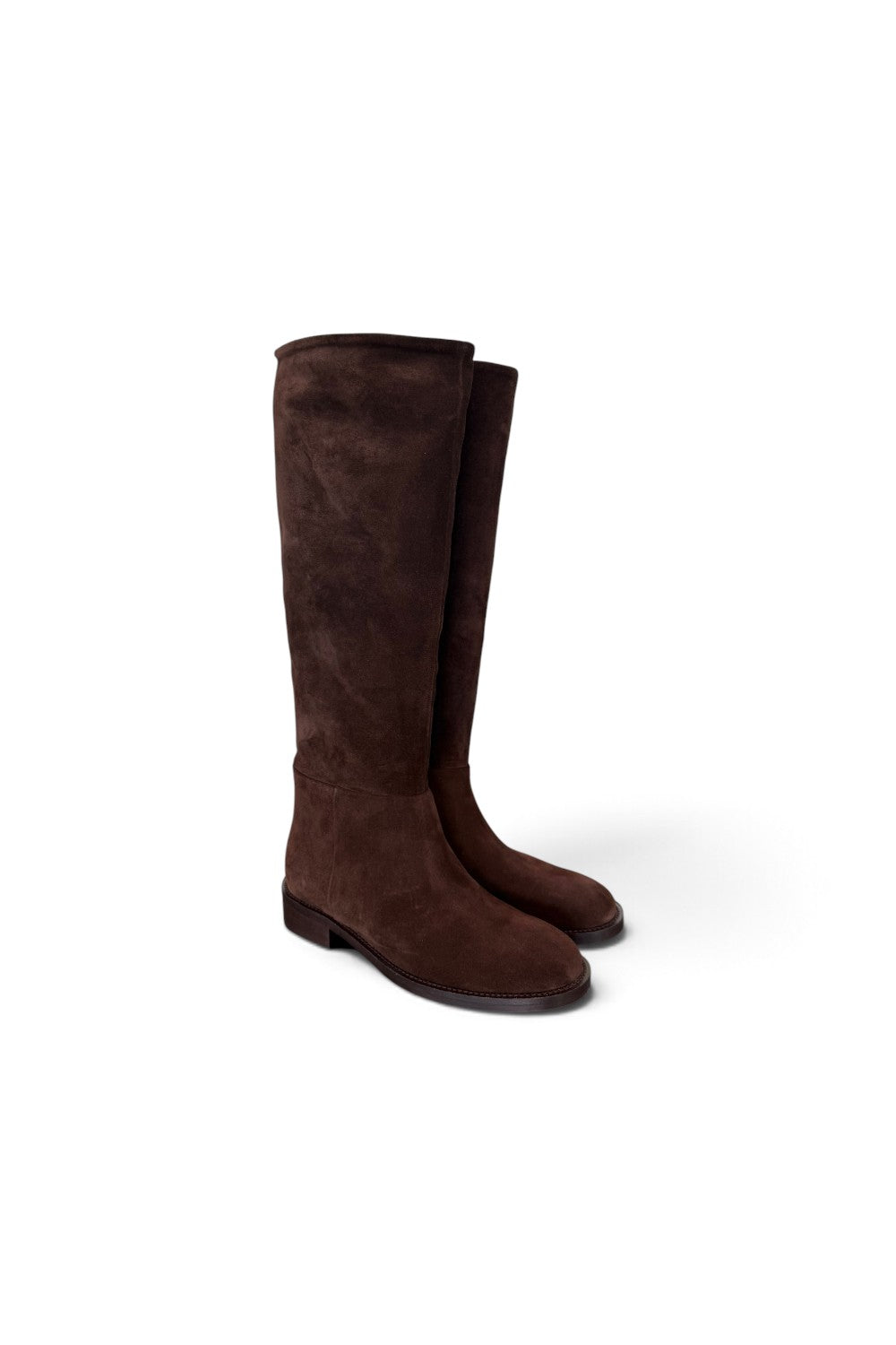 Stivalte cavallerizzo tubo in camoscio pepe Elisa Lanci<BR/> 