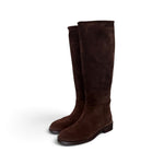 Stivalte cavallerizzo tubo in camoscio pepe Elisa Lanci<BR/> 