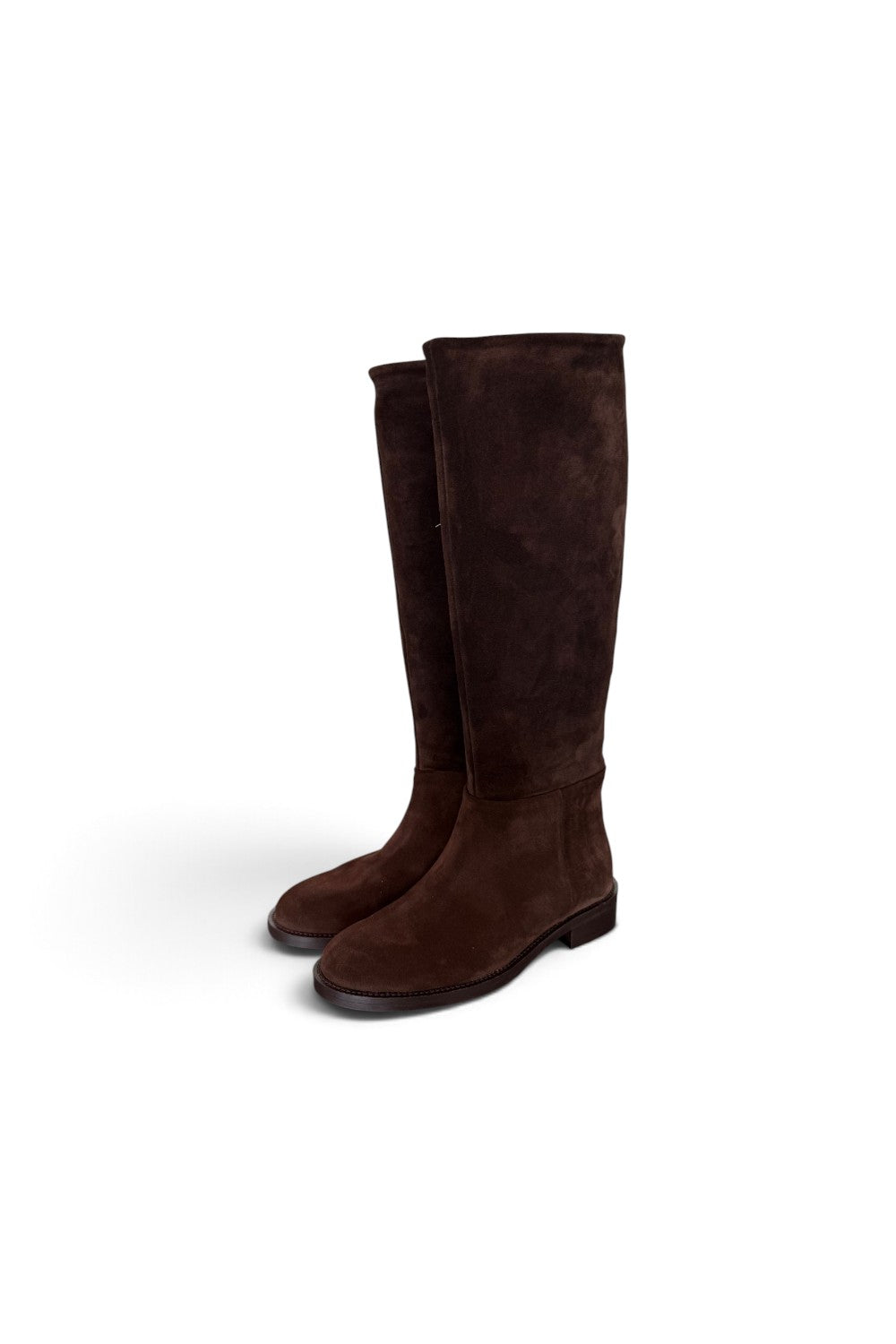 Stivalte cavallerizzo tubo in camoscio pepe Elisa Lanci<BR/> 
