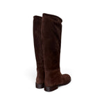 Stivalte cavallerizzo tubo in camoscio pepe Elisa Lanci<BR/> 