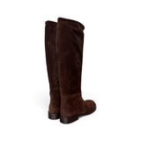 Stivalte cavallerizzo tubo in camoscio pepe Elisa Lanci<BR/> 