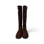 Stivalte cavallerizzo tubo in camoscio pepe Elisa Lanci<BR/> 