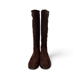 Stivalte cavallerizzo tubo in camoscio pepe Elisa Lanci<BR/> 