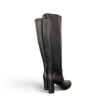 Stivale tubo tc90 pelle nera Elisa Lanci<BR/> 