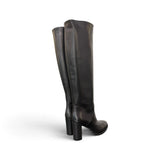 Stivale tubo tc90 pelle nera Elisa Lanci<BR/> 