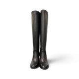 Stivale tubo tc90 pelle nera Elisa Lanci<BR/> 