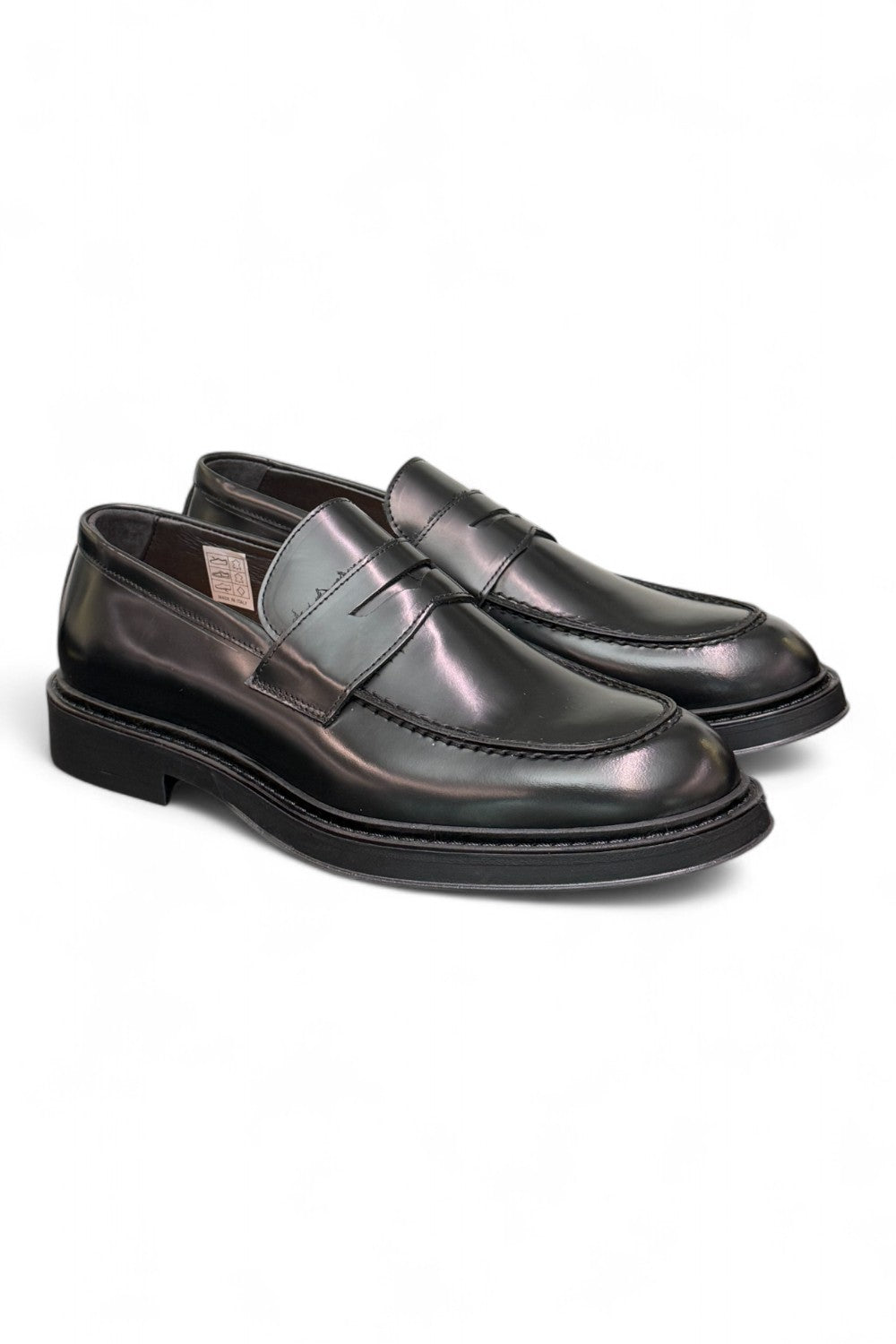 Mocassino spazzolato nero Exton 