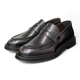 Mocassino spazzolato nero Exton 